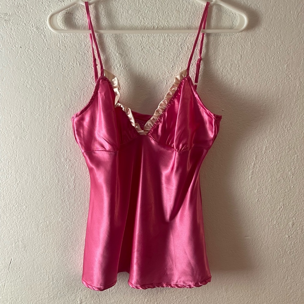 Pink Silk cami top